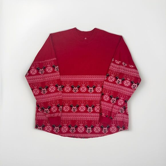 Disney Parks Spirit Jersey Adult Red Merry Christmas Mickey Mouse Disneyland XXL - Picture 6 of 6